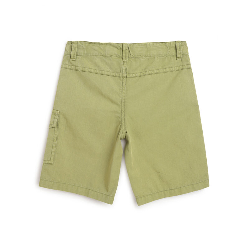 Boys Medium Green Solid Shorts image number 1